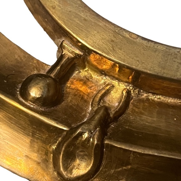 Vintage Solid Brass Ships Anchor Nautical Framed Mirror - Picture 6 of 9